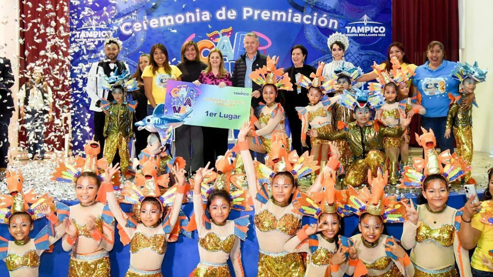 La comparsa "La isla del encanto Mundo Acuático" ganó en categoría infantil popular 